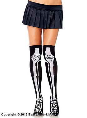 Over-knee socks, skeleton legs